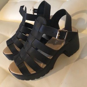 Black sandals from nasty gal